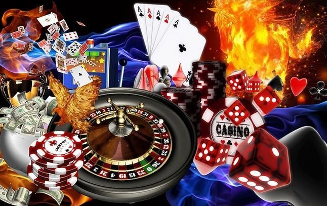Live dealer booth showing Lucky Twins dual-wheel setup with broadcast cameras